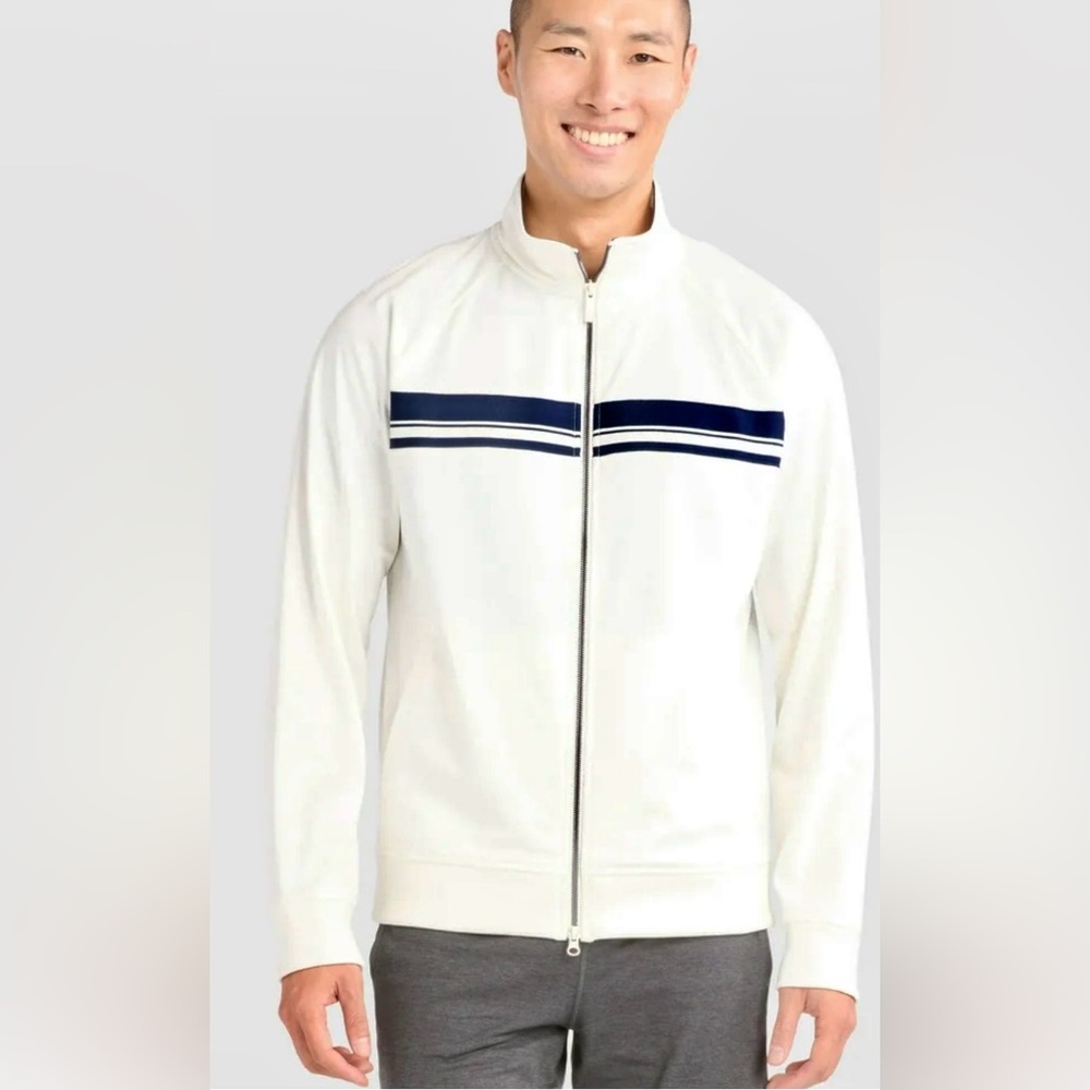 Athletic Works Men's Winter White Tricot Track Jackets NWT